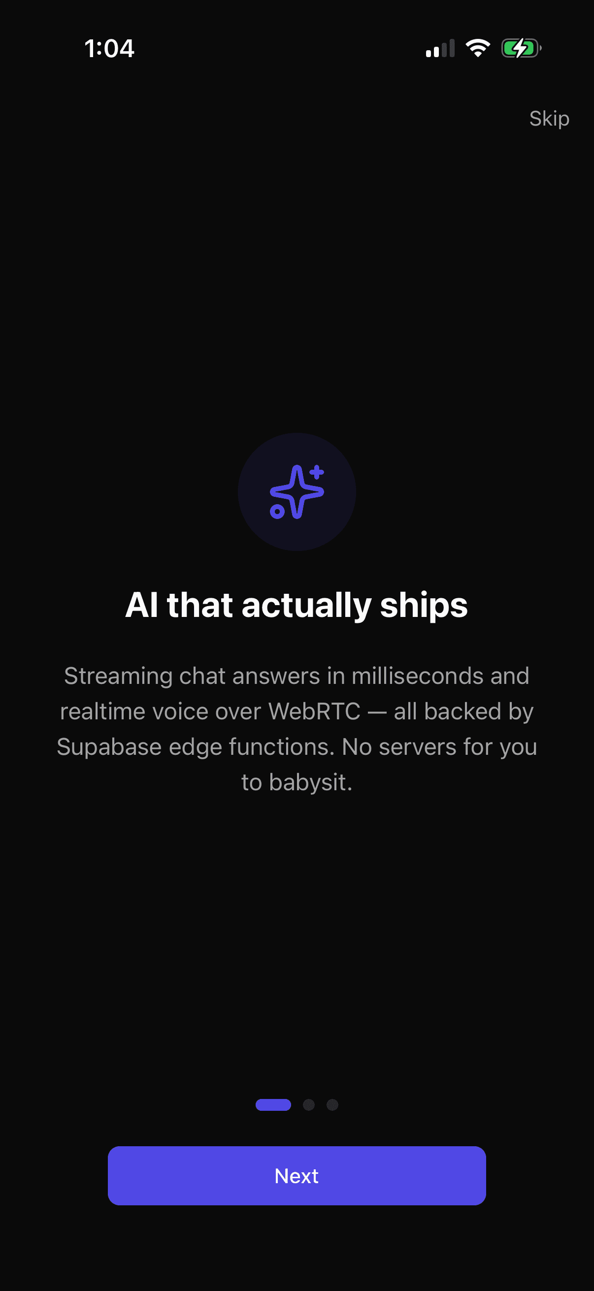 Onboarding flow